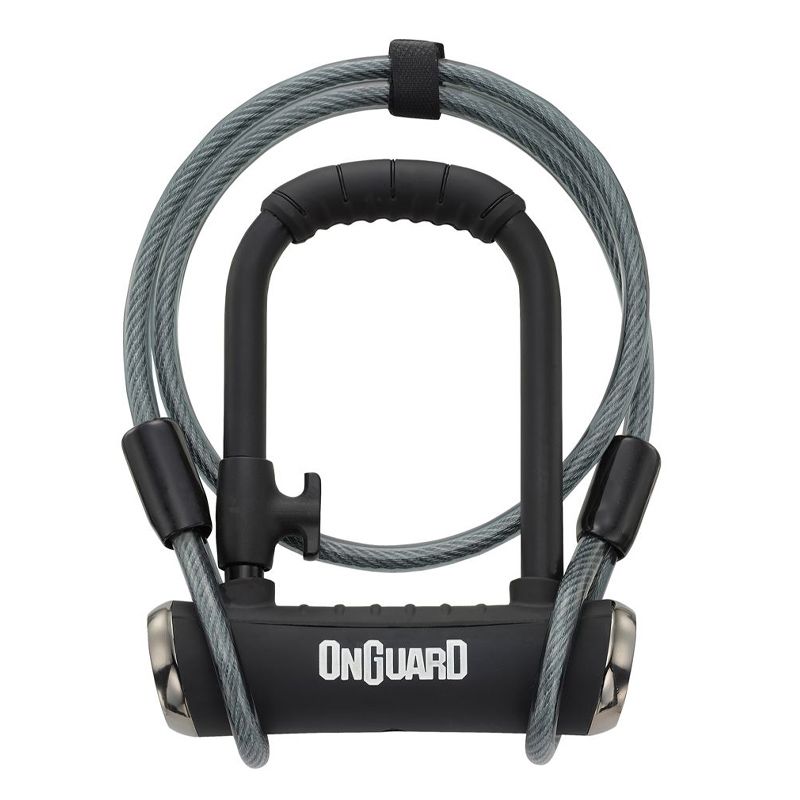 CANDADO U ONGUARD PITBULL MINI DT X 140 mm - 14 mm CON CABLE NEGRO